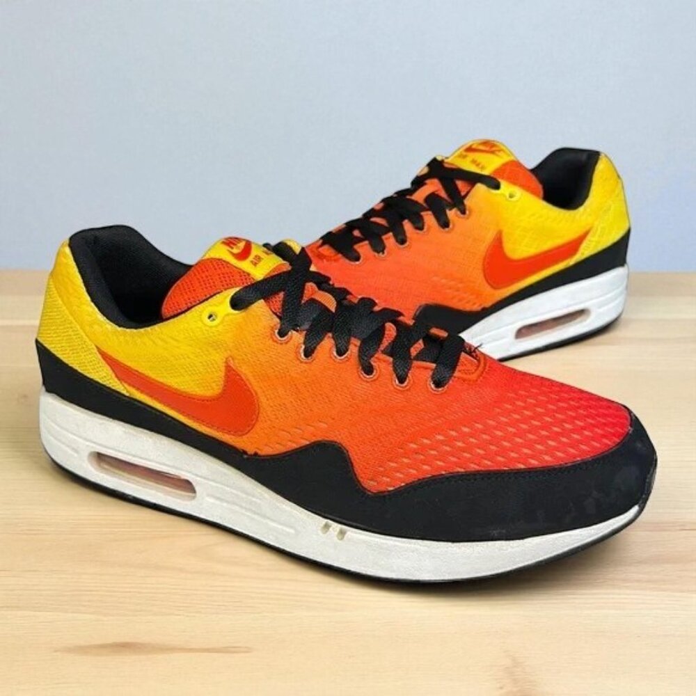 Nike Air Max 1 Sunset Pack Team Orange Tour Yellow Black #554718-880 Men's 11.5